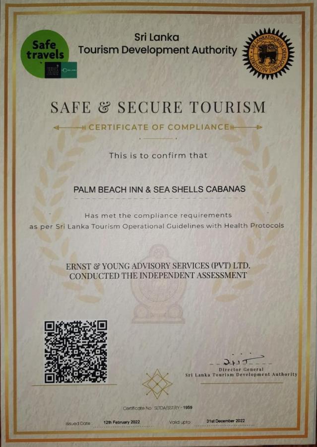 Palm Beach Inn & Sea Shells Cabanas Bentota Exterior photo